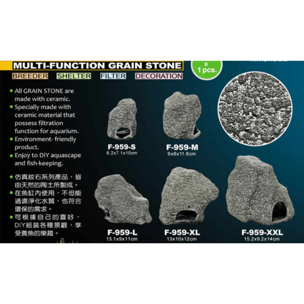Multi Function Grain Stone detail
