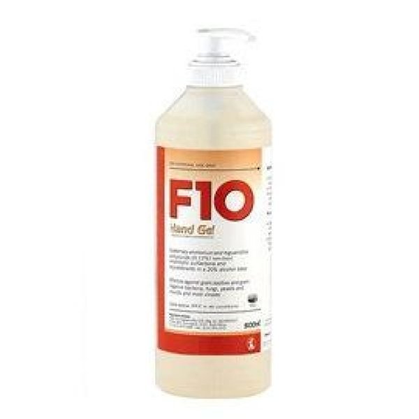 f10 hand gel 500ml pump bottle