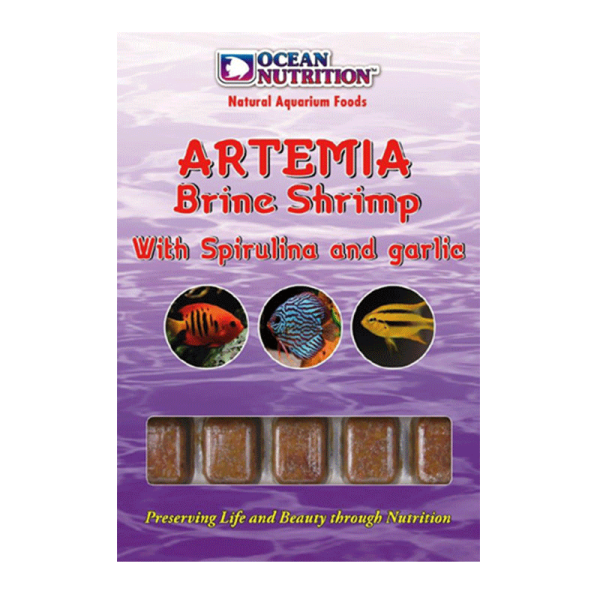 ocean nutrition artemia brine shrimp with spirulina and garlic