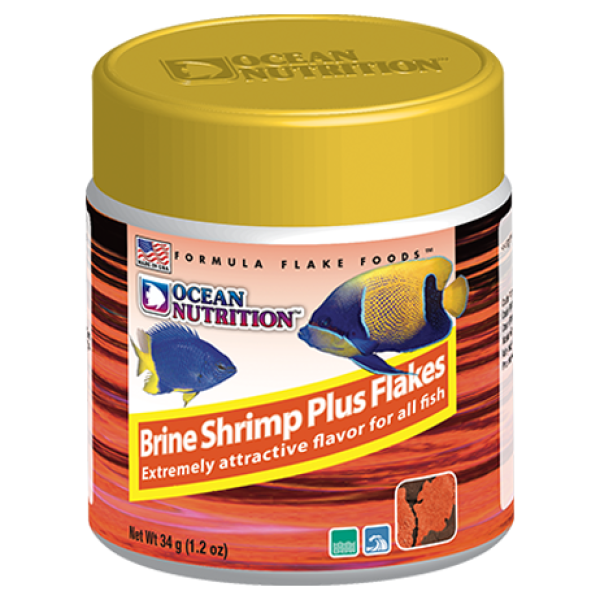 ocean nutrition brine shrimp plus flake marines or freshwater 34g