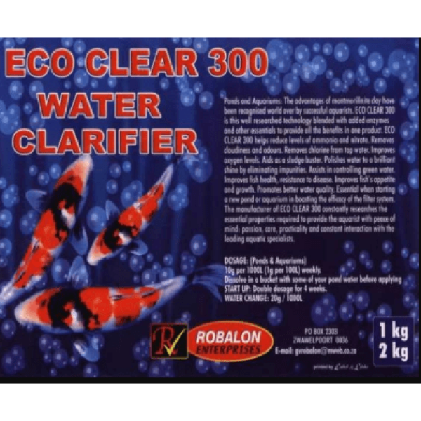 ECO CLEAR 300 WATER CLARIFIER Label