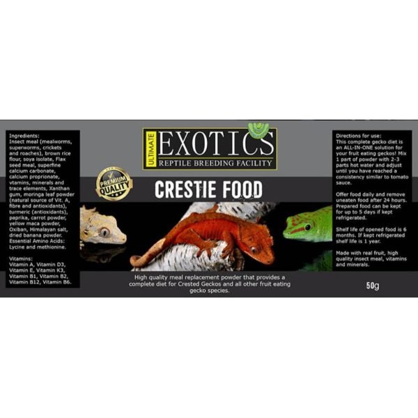 Ultimate Exotics Crestie Food label